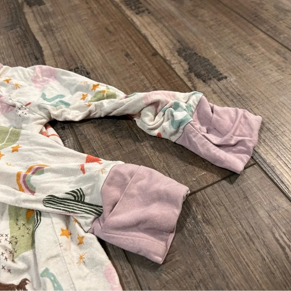Emerson And Friends Bamboo Zippy Sleeper Ruffle Cowgirl 12-18‎ Months WELL LOVED